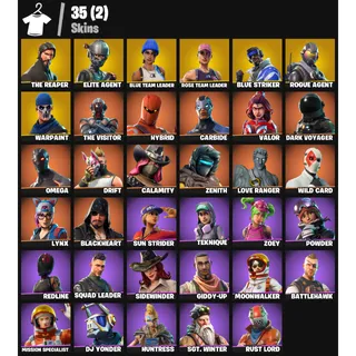 [35 Skins] | [PC/PSN/XBOX] | The Reaper 💎 Elite Agent | Blue Team Leader | Take The L 🔥 | Mako | FA + 1650 VB + OG STW ✅