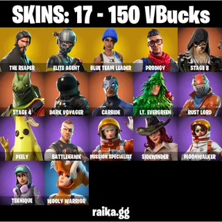 🎮 Fortnite OG Account – [17 Skins] | [PC/PSN/XBOX] |  The Reaper | Take The L | Blue Team Leader 