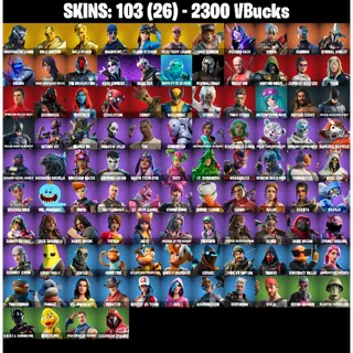 🎮 Fortnite Account – 103 Skins | PC/PSN/XBOX | Huntmaster Saber | Gold Midas | Gold Brutus | Warpaint |  FA ✅| OG STW ✅