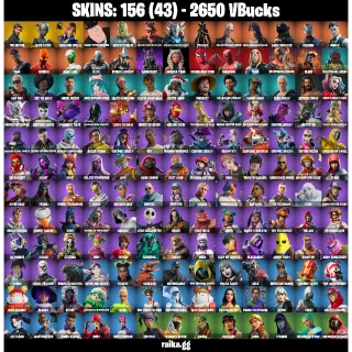 [PC/PSN/XBOX] - 156 Skins - The Reaper ✨ | Elite Agent | Explorer Emilie  -  Take The L ✨ |  Mako ✨ | FA - 2650 VB