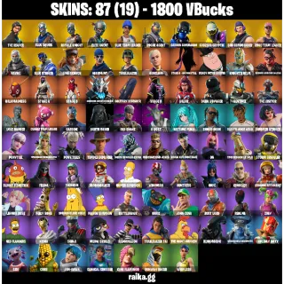 [PC/PSN/XBOX] — 87 Skins | OG STW, The Reaper, Blue Squire, Elite Agent, Take The L, Ultimate Edition | EX | 1800 VB | FA