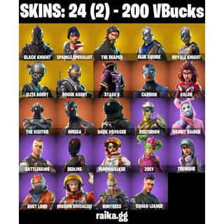 🎮 Fortnite Account —  24 Skins | Black Knight, Sparkle Specialist, The Reaper, Blue Squire| Take The L | 28 EX