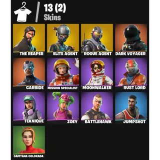 [PC/PSN/XBOX] - 13 Skins | The Reaper 💎 | Elite Agent 💎 | Take The L 💎 | Orange Justice 💎 | FA ✅