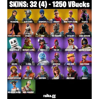  Fortnite Account — 32 Skins | OG STW | The Reaper + Elite Agent | Take The L | 1250 VB | 40 EX