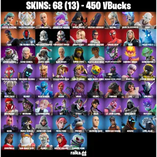 [PC/PSN/XBOX] — 68 Skins | Pastel Stryder, Ageless Champion, Aurelian, Ascension Nezumi | 27 EX | 450 VB