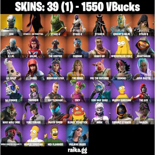 [PC/PSN/XBOX] — 39 Skins | Eon, A.I.M., Valor, The Visitor, Carbide | 23 EX | 1550 VB | FA