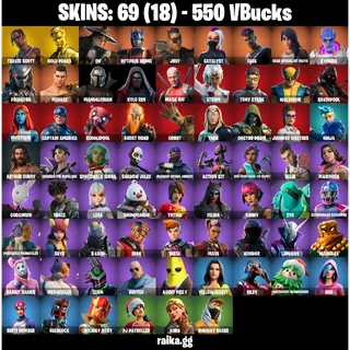 🎮 Fortnite Account – [69 Skins] | [PC/PSN/XBOX] |  Travis Scott | Gold Midas | Predator