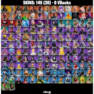 [PC/PSN/XBOX] — 145 Skins | FNCS Champion Seeker, Recon Champion, Valeria, Immortal Zeus | 24 EX| FA