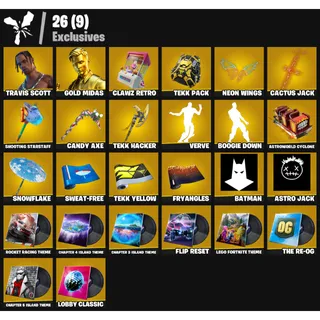 [24 Skins] | [PC/XBOX] | Travis Scott 🔥 Gold Midas 💎 Deadpool 💎 Skye 💎 | FA ✅