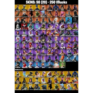 🎮 Fortnite MEGA OG GRAIL + STW – 98 Skins | The Reaper | Elite Agent | Rose Team Leader | Warpaint | A.I.M. | Darth Vader | FA