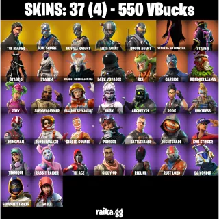 Fortnite Account — 37 Skins | The Reaper + Blue Squire + Royale Knight | Elite Agent + Rogue Agent | Take The L 