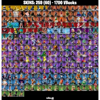 [PC/PSN/XBOX] — 259 Skins | Travis Scott, Neo Versa, Gold Midas, Trilogy | 80 EX | 1700 VB | FA