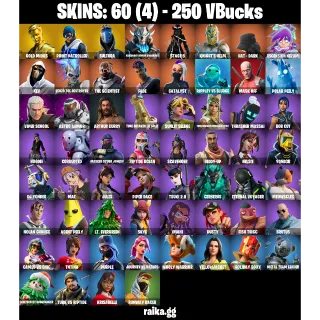 [PC/PSN/XBOX] — 60 Skins | Gold Midas, Omegarok, Ascension Nezumi | 51 EX | 250 VB | FA