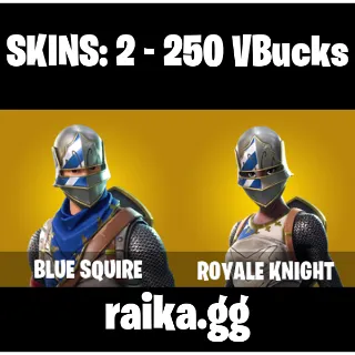 🎮 Fortnite Account — 2 Skins | Blue Squire + Royale Knight | 250 VB | FA ✅