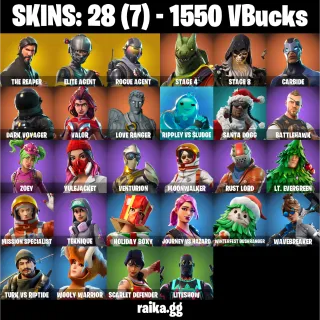  Fortnite Account — 28 Skins | The Reaper + Elite Agent | Dark Voyager | Take The L | Orange Justice | 1550 VB | 23 EX | FA ✅