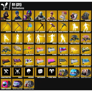 🔥 Fortnite Account – 62 Skins | IKONIK ❤️ | Scenario 💎 | Reaper 💎 | Warpaint 💎 | Rose Team Leader 💎 | FA ✅