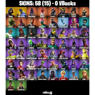 🎮 Fortnite Account – 58 Skins | IKONIK  ❤️ , Blue Striker, Red Knight, John Wick | Scenario | Candy Axe  | FA ✅