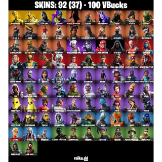 [PC/PSN/XBOX] |  Fortnite Account — 92 Skins | Gold Midas + Brutus, Vulture, End Zone | Laugh It Up | 31 EX
