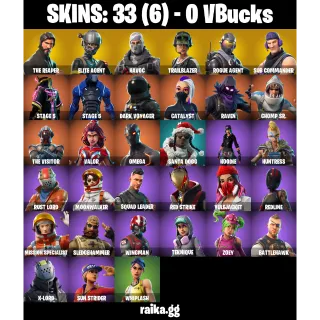 🎮 Fortnite Account — 33 Skins | The Reaper ✨, Elite Agent, Havoc, Rogue Agent| Take The L | 30 EX