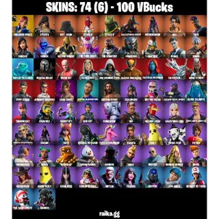 Fortnite Account — 74 Skins | Lara Croft + Explorer Emilie | 28 EX | FA 