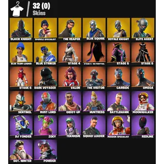 [32 Skins] | [PC/PSN/XBOX] | Black Knight 💎 The Reaper 💎 Elite Agent 💎 Take The L 💎 Floss | FA ✅