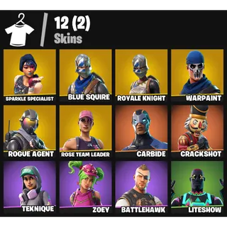 [PC/PSN/XBOX] - 12 Skins | Sparkle Specialist 💎 | Blue Squire 💎 | Royale Knight 💎 | AC/DC 💎 | Floss 💎 | FA + EC ✅ | 1450 VB
