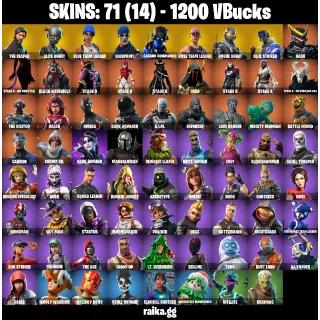 Fortnite Account — 71 Skins | OG STW | The Reaper + Elite Agent | Blue Team Leader + Rogue Agent | Take The L 
