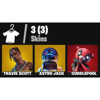 [3 Skins] | [PC/PSN/XBOX] | Travis Scott 💎 Astro Jack 💎 Cuddlepool 💎 Head Banger 💎 Astroworld Cyclone | FA + EC ✅