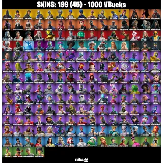 Fortnite Account -199 skins - OG STW - Black Knight - Sparkle Specialist - The Reaper