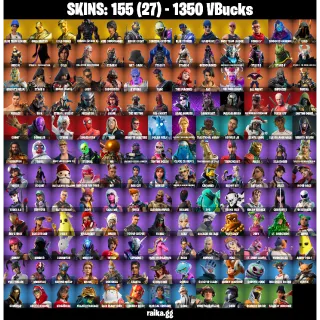 🎮 Fortnite Account — 155 Skins | Omega Stage 5, Blue Team Leader, Rogue Agent | Gold Midas + Gold Brutus| 1350 VB | FA ✅