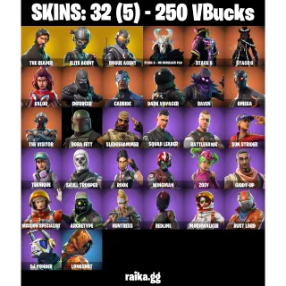 🎮 Fortnite Account — 32 Skins | The Reaper + Elite Agent | Rogue Agent | Take The L  | 14 EX | Email Changeable ✅ 