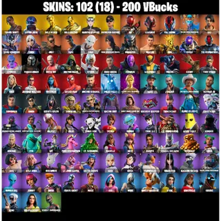 102 Skins | PC/PSN/XBOX | Travis Scott | Naruto | Gold Midas | 40 EX | FA ✅