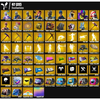 [124 Skins] | [PC/PSN/XBOX] | Galaxy 🔥 Blue Squire 💎 Royale Knight 💎 Orange Justice 💎 OG STW | FA ✅