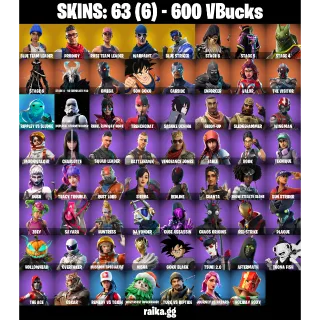  Fortnite Account — 63 Skins | Blue Team Leader, Rose Team Leader | Omega + Take The L | OG STW | 44 EX | FA