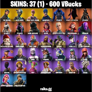 [PC/PSN/XBOX] - 37 Skins -  The Reaper ✨ | Elite Agent | Mako - Take The L  | Warpaint - OG STW ✅ - FA ✅