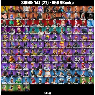 [PC/PSN/XBOX] — 147 Skins | Major Glory, Vivi Chroma, Ahsoka Tano | 56 EX | 650 VB | FA