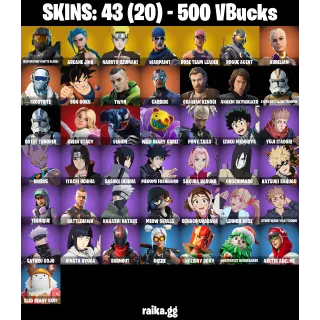🎮 Fortnite Account — 43 Skins | Master Chief (Matte Black), Arcane Jinx | Warpaint  | Rambunctious + Orange Justice