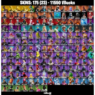 [PC/PSN/XBOX] — 175 Skins | Travis Scott, Gold Midas, FNCS Renegade, Omegarok | 52 EX | 11550 VB | FA