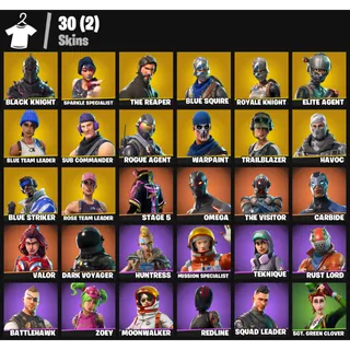 🔥 Fortnite OG Account – 30 Skins | PC/PSN/XBOX | Black Knight 💎 | Sparkle Specialist 💎 | The Reaper 💎 | Take The L 💎 | FA ✅