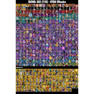 🎮 Fortnite MEGA – 361 Skins + STW ULTIMATE | Rose Team Leader | Skull Scout | Runway Racer | Warpaint | LeBron James | EC  ✅