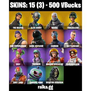 🎮 Fortnite Account — 15 Skins | The Reaper + Elite Agent | Havoc | Rogue Agent | Take The L | 28 EX | Email Changeable ✅ 