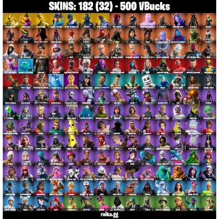 🎮 Fortnite Account — 182 Skins | WORLD CUP + Gold Midas , Brutus | Lara Croft (Gold) | 59 EX