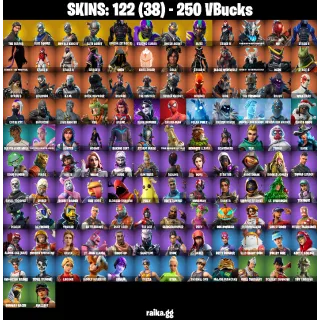 🎮 Fortnite Account — 122 Skins | The Reaper  ✨, Omega (Stage 5) | Take The L | 63 EX