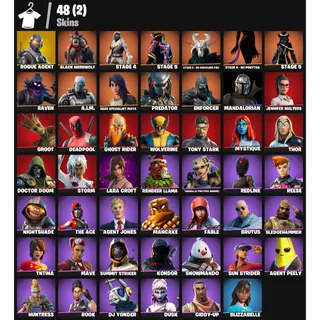 🎮 Fortnite Account – 48 Skins | Rogue Agent 💎 | Predator 💎 | Mandalorian 💎 | Deadpool 💎 |  Lara Croft 💎 | FA ✅