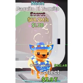Fortnite Steal the Brainrot - Neon Paquito El Taquito