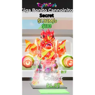 Fortnite Steal the Brainrot - Carnival Giga Bonito Cannoinito