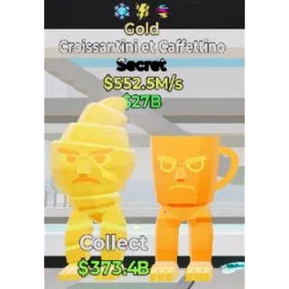 Fortnite Steal the Brainrot - Gold Croissantini et Caffettino