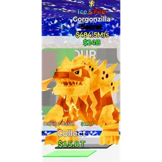 Fortnite Steal the Brainrot - Ice and Fire Gorgonzilla