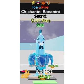 Fortnite Steal the Brainrot - Ice Fire Chickanini Bananini