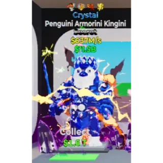 Fortnite Steal the Brainrot - Crystal Penguini Armorini Kingini 4 traits